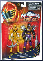 Yellow Power Ranger and Wolf King from Power Rangers Mystic Force - Mega Figure Sets manufactured by Bandai [Front]