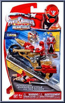Operation Overdrive Cycle and Red Ranger from Power Rangers Super Megaforce - Cycles manufactured by Bandai [Front]