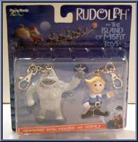 2-Pack: Abominable Snowman & Hermey from Rudolph - PVC Holiday Clip-Ons manufactured by Memory Lane [Front]
