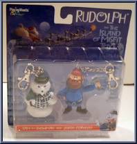 2-Pack: Sam the Snowman & Yukon from Rudolph - PVC Holiday Clip-Ons manufactured by Memory Lane [Front]
