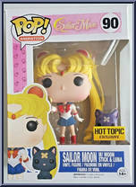Sailor Moon (with Moon Stick & Luna) from Sailor Moon - Pop! Vinyl Figures manufactured by Funko [Front]