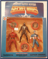 Black Spidey / Daredevil / Captain America Action Figure