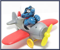 Airplane Smurf from Smurfs - Super Smurfs manufactured by Peyo [Loose]