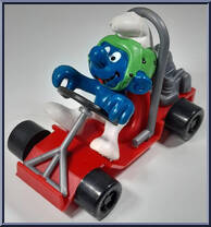 Go Cart Smurf from Smurfs - Super Smurfs manufactured by Peyo [Loose]