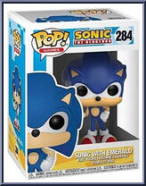 Sonic with Emerald from Sonic the Hedgehog - Pop! Vinyl Figures manufactured by Funko [Front]