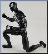 Spider-Man (Black Costume) from Spider-Man (2000) - Series  9 manufactured by Toy Biz [Loose]