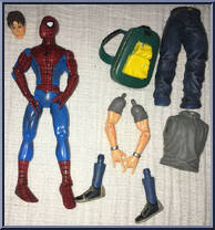 Spider-Man (Secret Identity) from Spider-Man (2000) - Series  9 manufactured by Toy Biz [Loose]