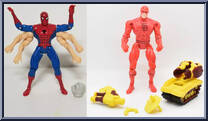 Spider-Man (Six-Arm) & Daredevil (Tank-Attack) from Spider-Man - Canadian 2-Pack - Series 5 manufactured by Toy Biz [Loose]