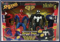 Spider-Man vs Venom from Spider-Man - 13" Big Time Action Hero manufactured by Toy Biz [Front]