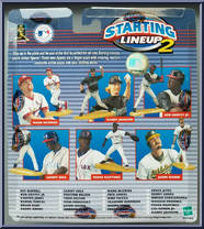 David Justice from Starting Lineup - Baseball - 2001 Series manufactured by Kenner [Back]
