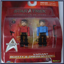 Scotty / McCoy (Dress Uniform) from Star Trek - Minimates - 2" Scale - Series 1 manufactured by Diamond Select [Front]