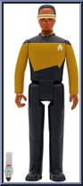 Lt. Commander La Forge from Star Trek - Next Generation - ReAction Figures manufactured by Super7 [Loose]