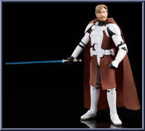 Clone Commander Obi-Wan Kenobi from Star Wars - Black Series - Red - 6" Scale - Exclusives manufactured by Hasbro [Loose]