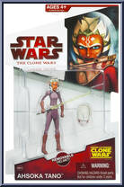 Ahsoka Tano (Space Suit) from Star Wars - Clone Wars (2008) - White / Red Cards manufactured by Hasbro [Front]