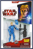 Captain Argyus from Star Wars - Clone Wars (2008) - White / Red Cards manufactured by Hasbro [Front]