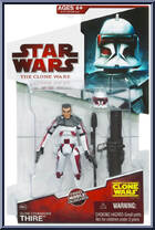 Clone Commander Thire from Star Wars - Clone Wars (2008) - White / Red Cards manufactured by Hasbro [Front]