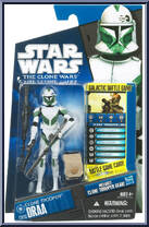 Clone Trooper Draa from Star Wars - Clone Wars (2008) - Battle Game Cards manufactured by Hasbro [Front]