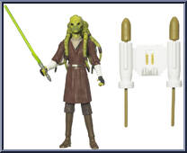 Kit Fisto from Star Wars - Clone Wars (2008) - White / Red Cards manufactured by Hasbro [Loose]