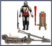 Mandalorian & Speeder Bike from Star Wars - Epic World of Action - Power Force manufactured by Hasbro [Loose]
