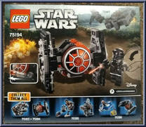 First Order TIE Fighter Microfighter from Star Wars - Force Awakens - Microfighters manufactured by Lego [Back]
