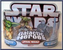 Luke Skywalker with Yoda / Spirit of Obi-Wan Kenobi from Star Wars - Galactic Heroes - Wave 15 manufactured by Hasbro [Front]