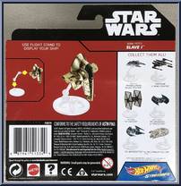 Boba Fett's Slave I (Gold) from Star Wars - Hot Wheels Starships - Rogue One manufactured by Mattel [Back]