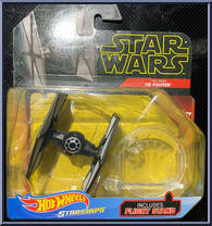 First Order TIE Fighter from Star Wars - Hot Wheels Starships - Yellow Outlined Letters manufactured by Mattel [Front]