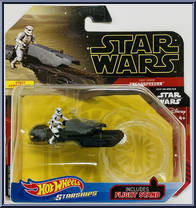 First Order Treadspeeder from Star Wars - Hot Wheels Starships - Yellow Outlined Letters manufactured by Mattel [Front]