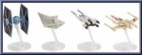 Hero & Villain Starship 4-Pack from Star Wars - Hot Wheels Starships - Box Sets manufactured by Mattel [Loose]