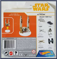 Imperial AT-Hauler from Star Wars - Hot Wheels Starships - White Card / Yellow Letters manufactured by Mattel [Back]