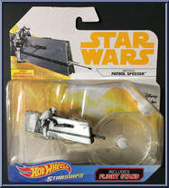 Imperial Patrol Speeder from Star Wars - Hot Wheels Starships - White Card / Yellow Letters manufactured by Mattel [Front]