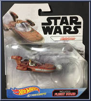 Luke Skywalker's Landspeeder from Star Wars - Hot Wheels Starships - White Card / Black Letters manufactured by Mattel [Front]