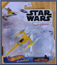 Naboo N-1 Starfighter from Star Wars - Hot Wheels Starships - White Card / Yellow Letters manufactured by Mattel [Front]