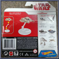 Rebel Snowspeeder from Star Wars - Hot Wheels Starships - White Card / Red Letters manufactured by Mattel [Back]