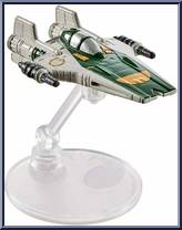 Resistance A-Wing Fighter from Star Wars - Hot Wheels Starships - Yellow Outlined Letters manufactured by Mattel [Loose]