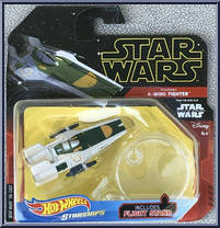Resistance A-Wing Fighter from Star Wars - Hot Wheels Starships - Yellow Outlined Letters manufactured by Mattel [Front]