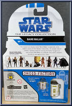 Bane Malar from Star Wars - Legacy Collection - Blue / White Cards manufactured by Hasbro [Back]