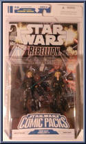 Luke Skywalker / Deena Shan (Rebellion) from Star Wars - Legacy Collection - Comic Packs - Blue / White Packaging manufactured by Hasbro [Front]