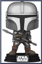 Mandalorian with Beskar Staff from Star Wars - Mandalorian - Pop! Vinyl Figures manufactured by Funko [Loose]