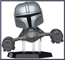 Mandalorian in N-1 Starfighter (with R5-D4) from Star Wars - Mandalorian - Pop! Vinyl Figures manufactured by Funko [Loose]