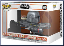 Mandalorian in N-1 Starfighter (with R5-D4) from Star Wars - Mandalorian - Pop! Vinyl Figures manufactured by Funko [Front]