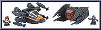 TIE Silencer vs X-Wing Fighter from Star Wars - Micro Force - Vehicles manufactured by Hasbro [Loose]