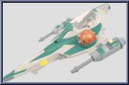 Yoda's Jedi Attack Fighter (with Yoda / Super Battle Droid) from Star Wars - Movie Heroes - Yoda Package - Vehicles manufactured by Hasbro [Loose]