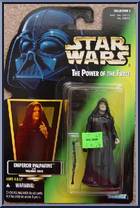 Emperor Palpatine from Star Wars - Power of the Force II - Hologram Green Card manufactured by Kenner [Front]