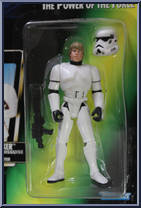 Luke Skywalker (Stormtrooper Disguise) from Star Wars - Power of the Force II - Green Card manufactured by Kenner [Front]