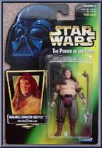 Malakili (Rancor Keeper) from Star Wars - Power of the Force II - Hologram Green Card manufactured by Kenner [Front]