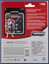 Imperial Armored Commando from Star Wars - Vintage Collection (2018) - Mandalorian manufactured by Hasbro [Back]