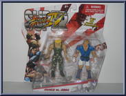 Guile vs. Abel from Street Fighter IV - Basic Series manufactured by Jazwares [Front]