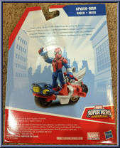 Spider-Man with Web Racer from Super Hero Adventures - Racers manufactured by Hasbro [Back]