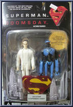 Lex Luthor & Superman's Robot from Superman vs. Doomsday - Basic Series manufactured by DC Direct [Front]